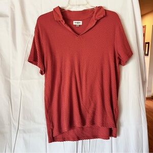 Goodfellow & Co Red Polo T-Shirt Short Sleeve Relaxed Fit